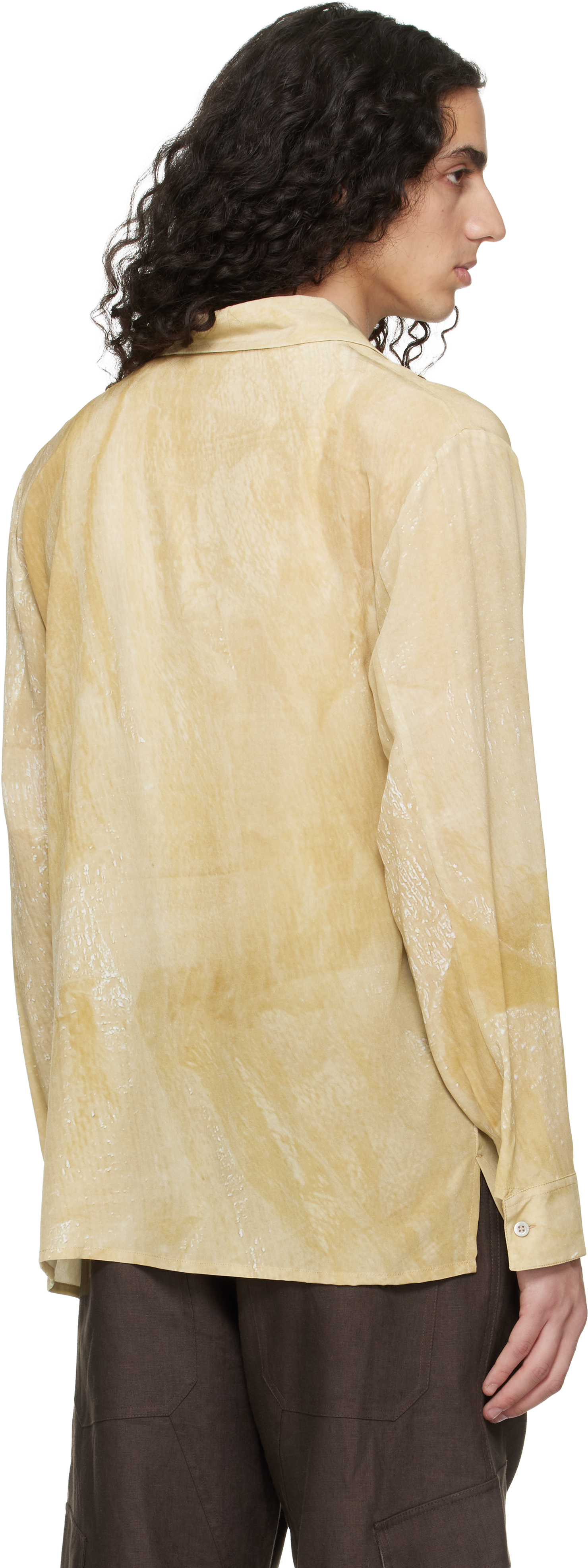 Beige Tarp Silk Shirt