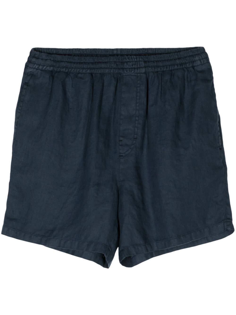 Drawstring hemp shorts - Blue