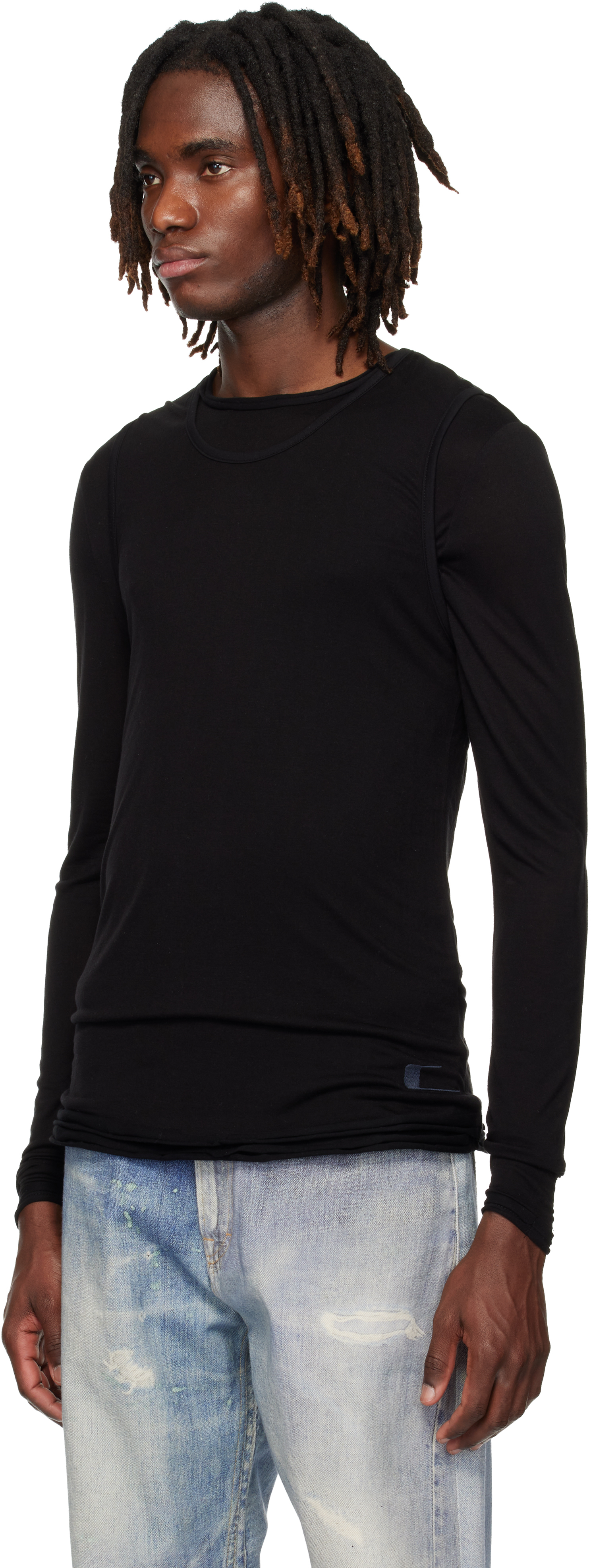 Black Doria Double Layer T-shirt Set