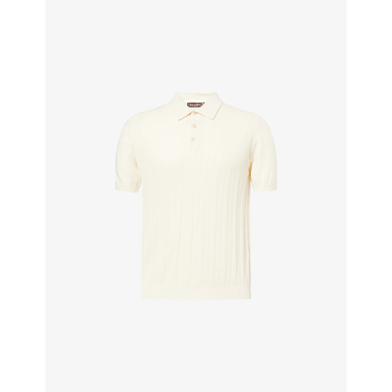 Mens Barto Stripe Short-Sleeve Cotton Polo Shirt