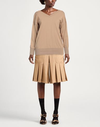 Alpha Studio Woman Sweater Camel Size 10 Cotton