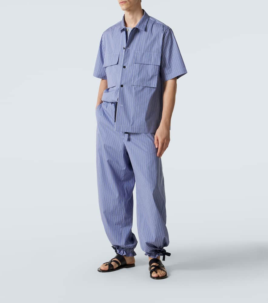 Striped cotton poplin shirt