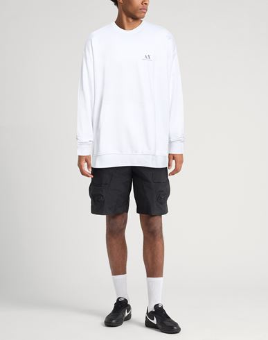 Man Sweatshirt White Size L Cotton, Elastane