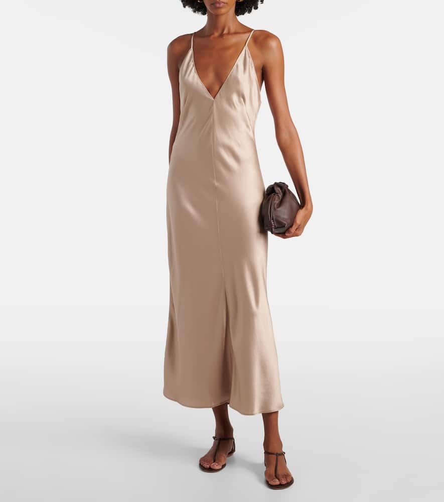 Barb satin slip dress