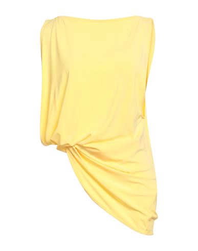 Woman Top Yellow Size L Viscose, Polyester, Elastane