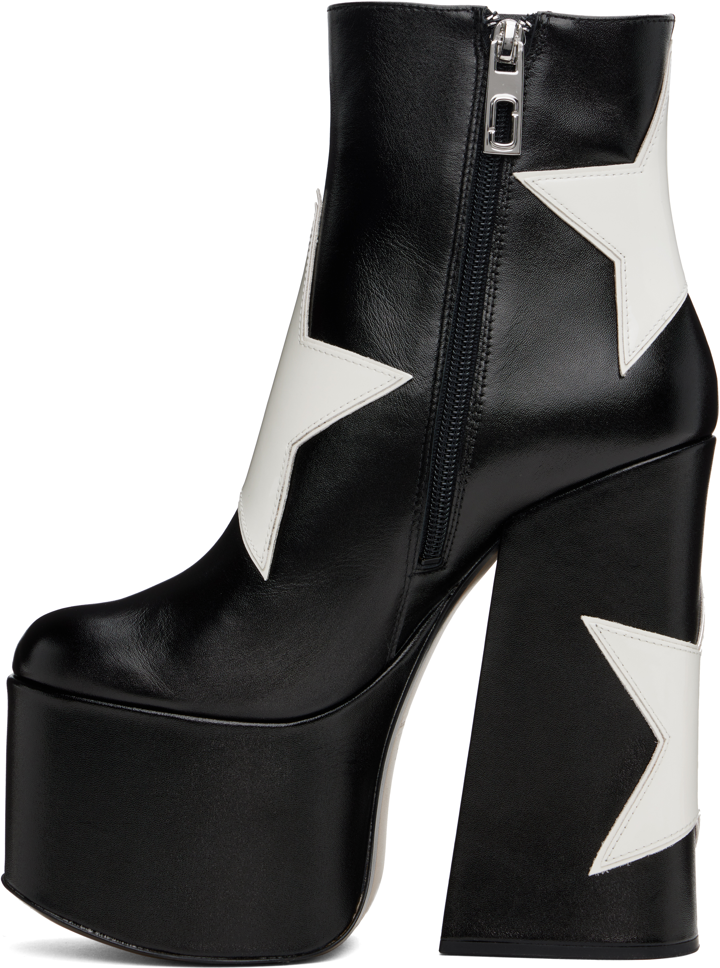 Marc Jacobs Black 'The Star Patcchwork Kiki Platform' Boots