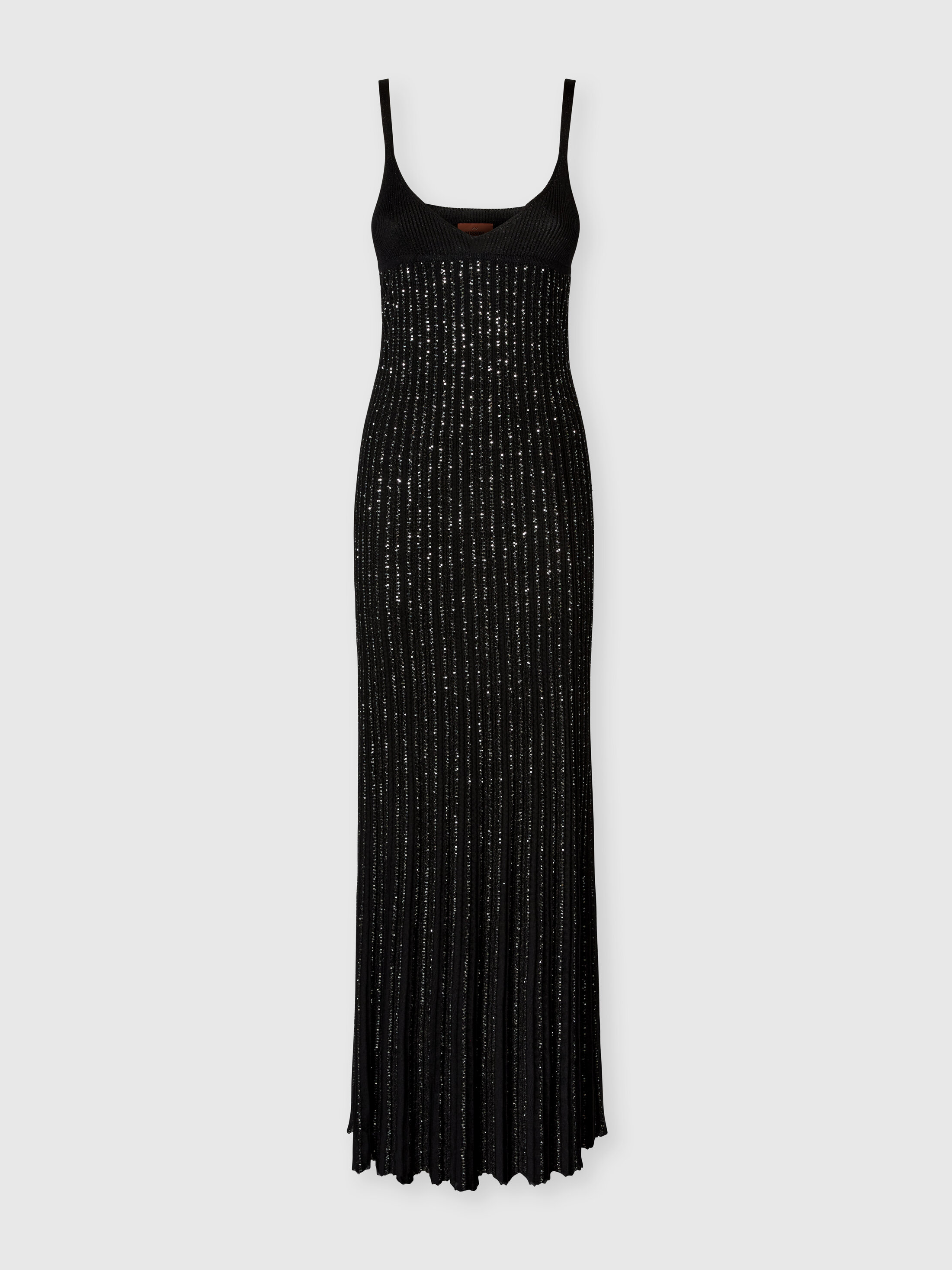 Missoni - Sleeveless Mixed Viscose Lamé Gown with Sequins, Women, Black
