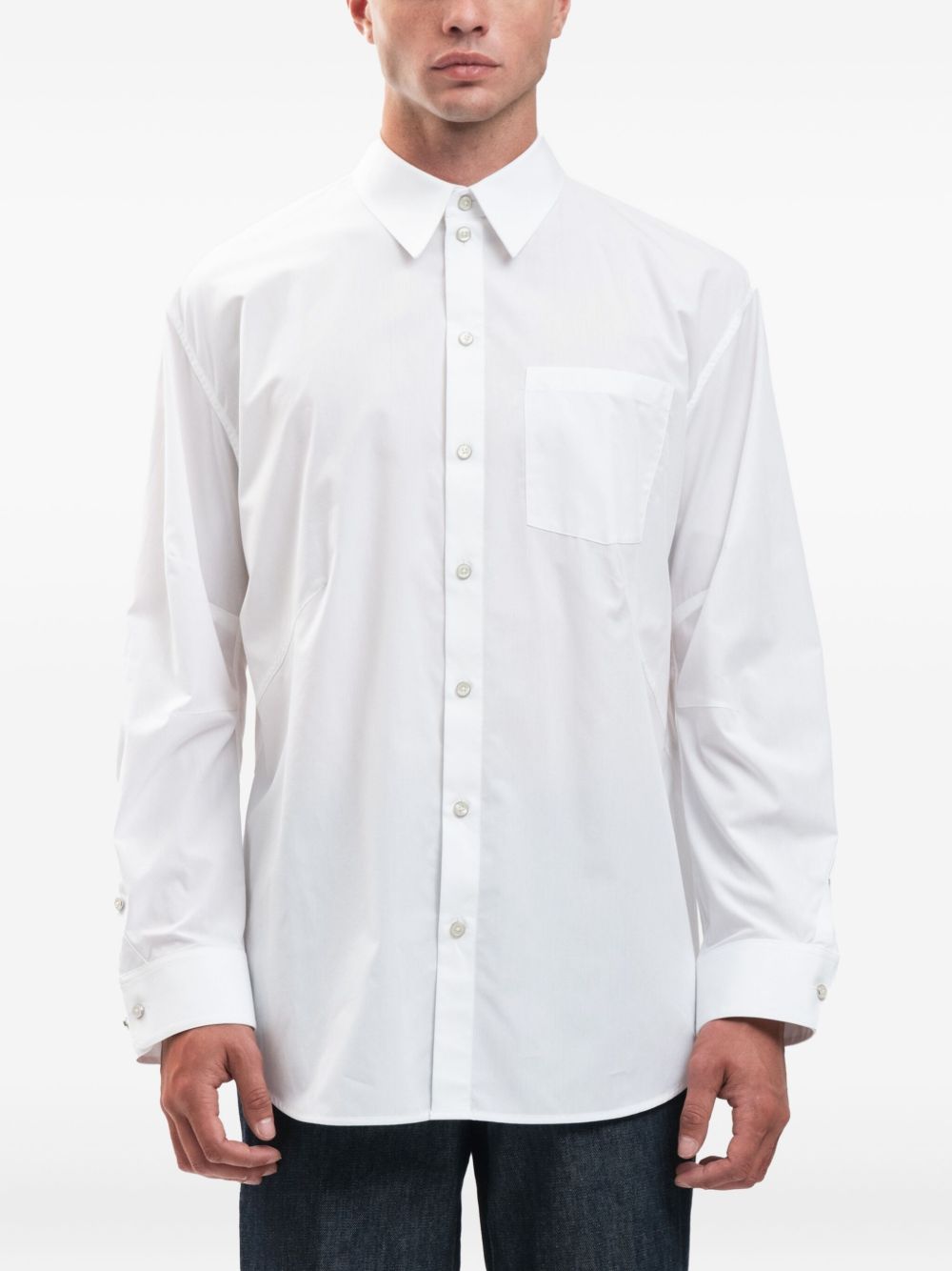 Helmut Lang Apex oversize back shirt - White