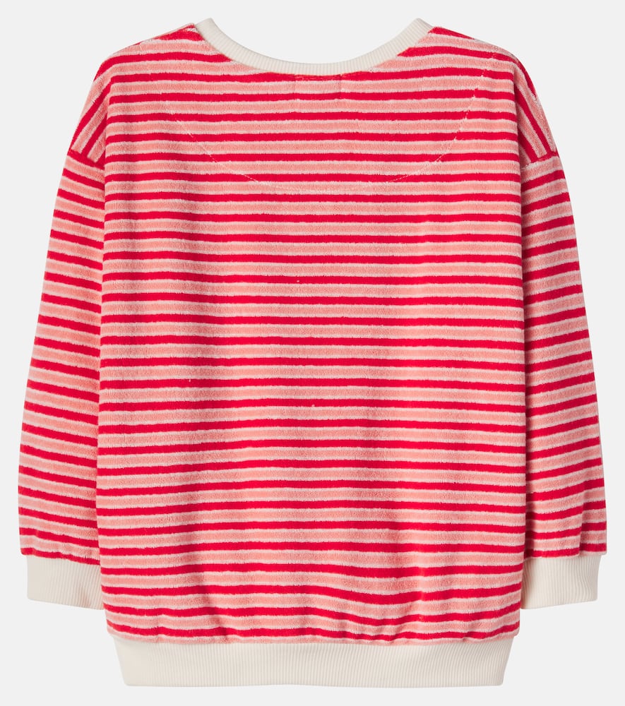 Zen striped cotton-blend terry sweatshirt
