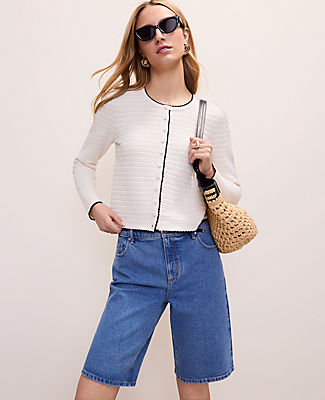 Ann Taylor Textured Stitch Cardigan