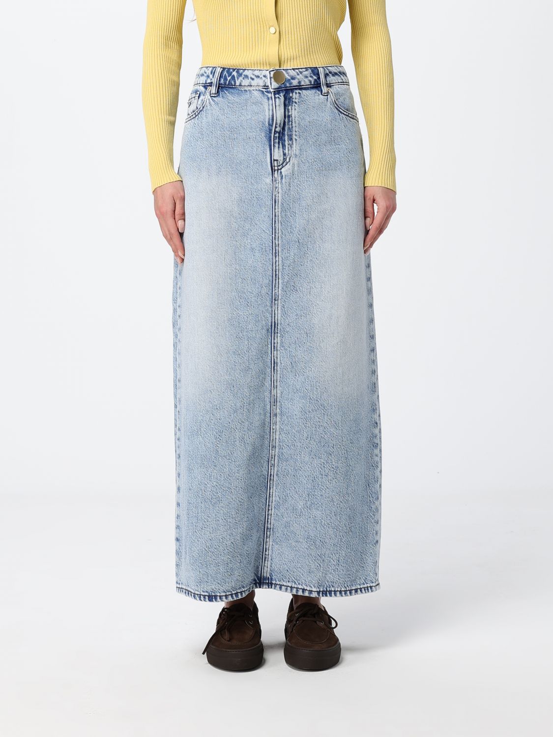 Skirt Woman color Stone Washed