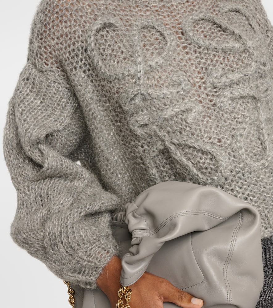 Loewe Anagram open-knit mohair-blend sweater