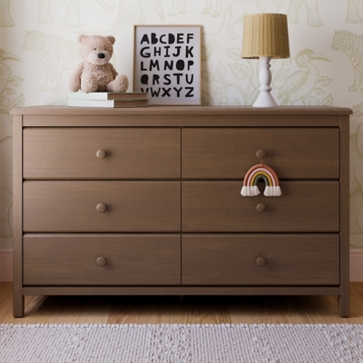 Storkcraft Alpine 6 Drawer Dresser, Hazelnut
