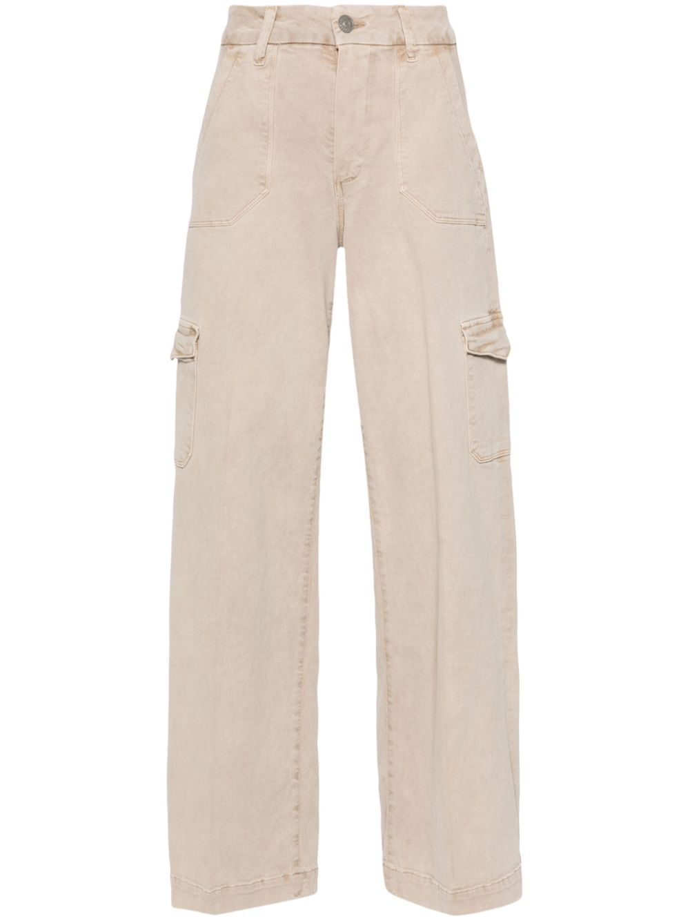 Logo-patch straight jeans - Neutrals