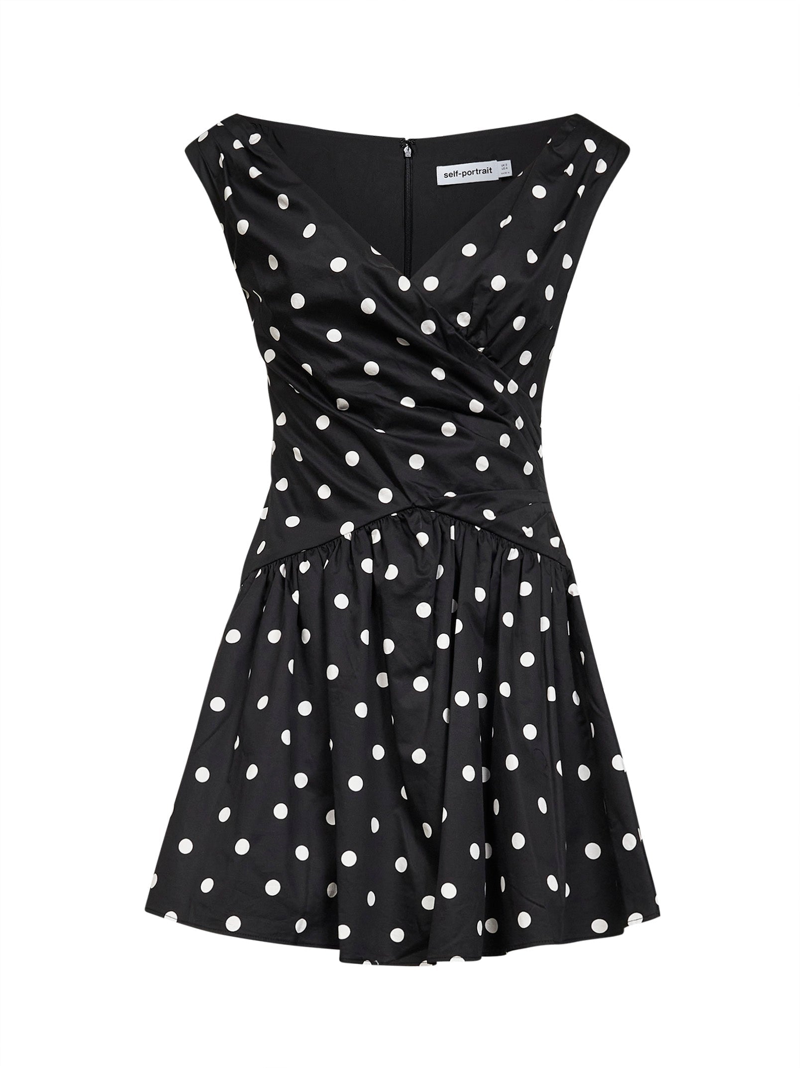 Polka Dot Cotton Dress — Black