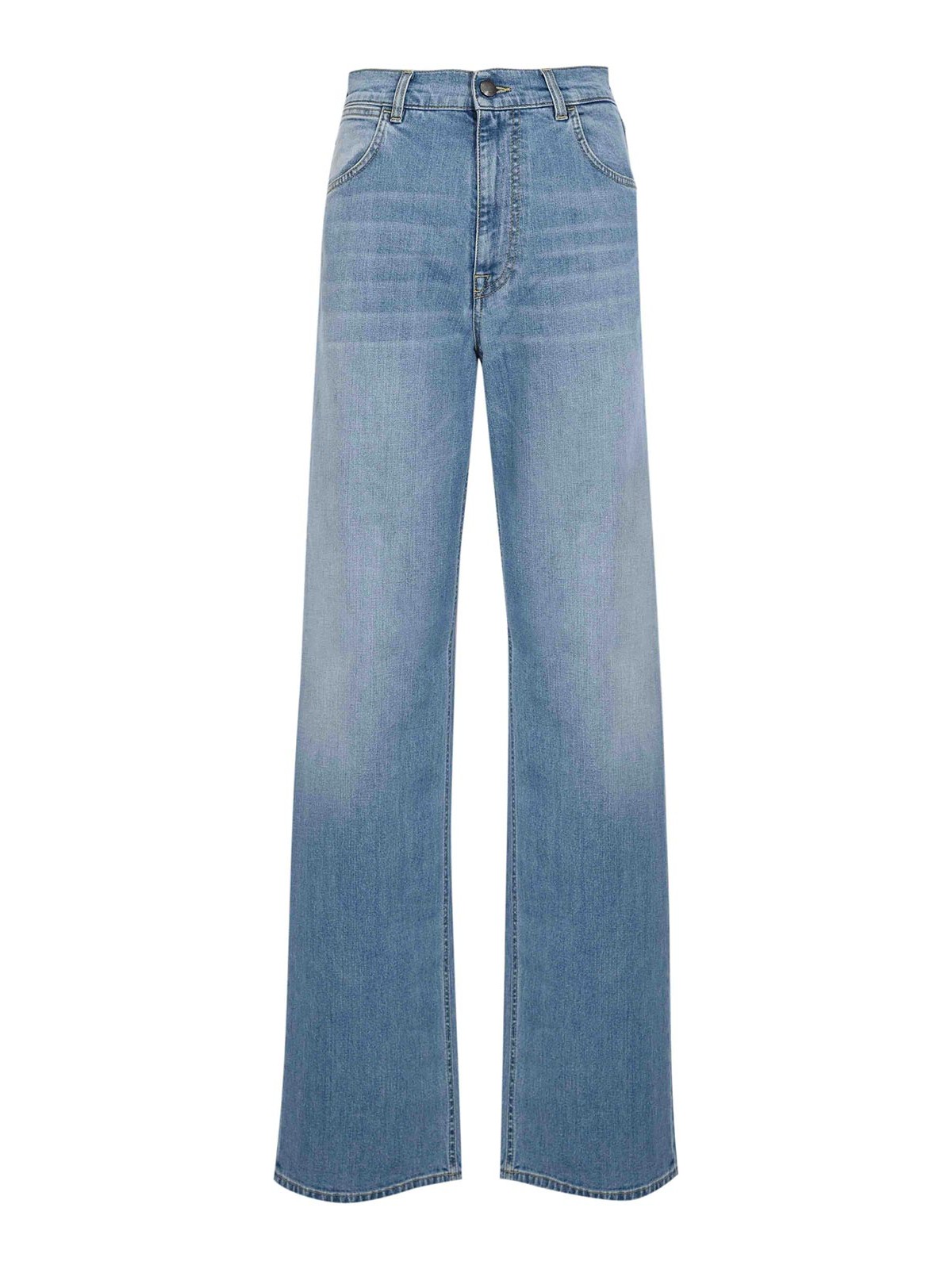 Flare Jeans In Cotton Denim And Lyocell