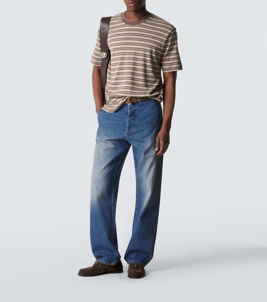 Striped cotton jersey T-shirt