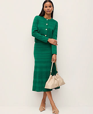 Ann Taylor Pointelle Mixed Stitch Skirt