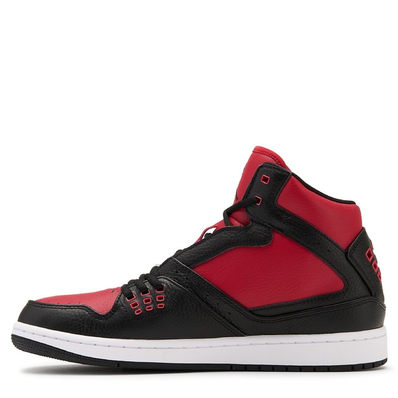 Men's 1 Flight Mid Sneakers (Black/Red)