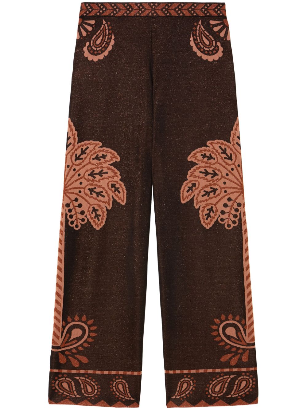 Wild Wonder Foulard palazzo pants - Brown