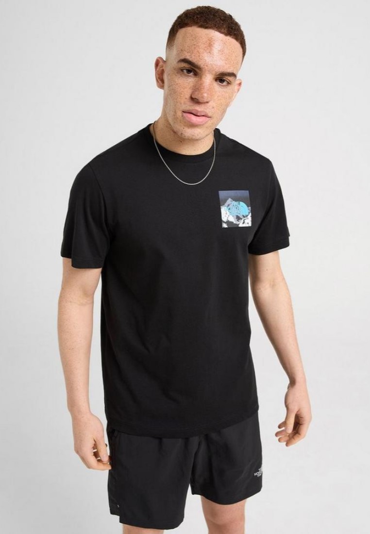 The North Face Mens Energy Graphic Logo T Shirt in Black Cotton - Large