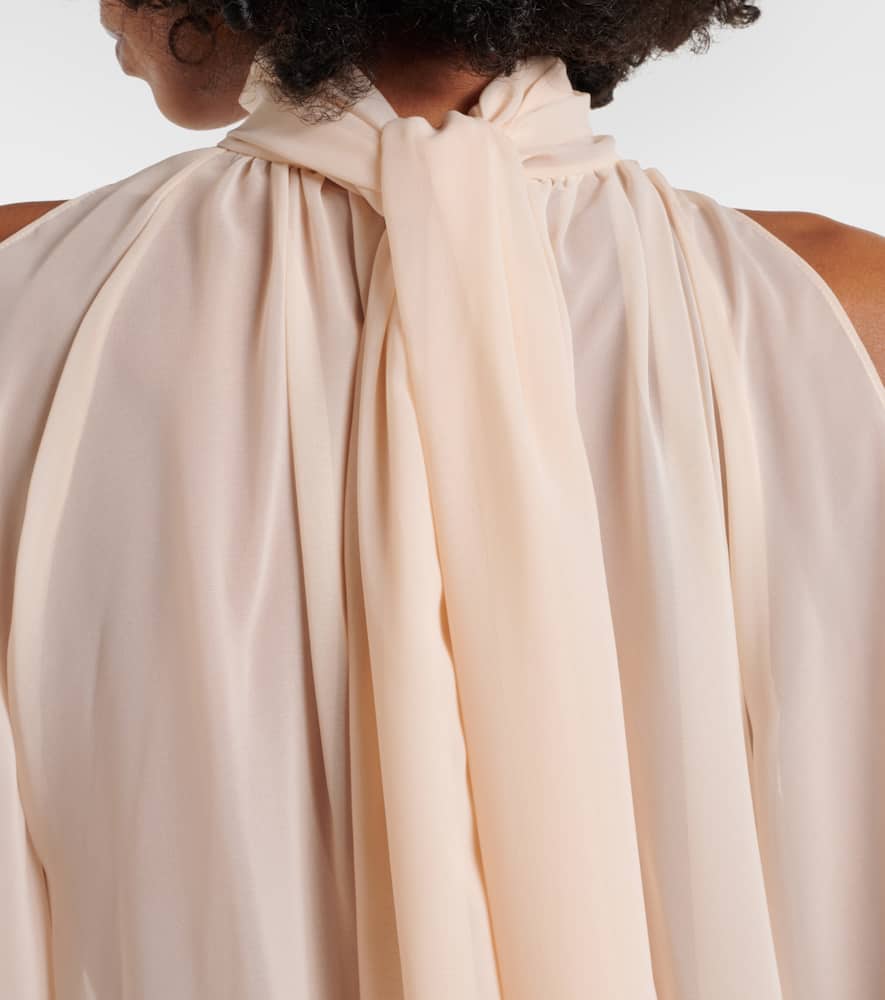 Asymmetric georgette blouse