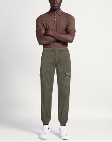 Man Pants Military green Size 29 Cotton, Elastane