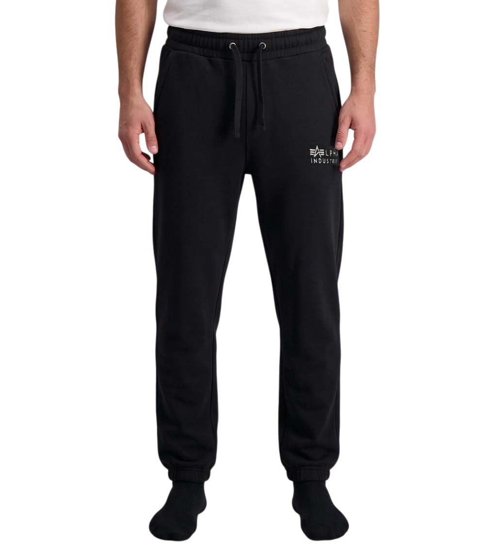 Alpha Industries - logo pants elastic waistband ribbed cuff