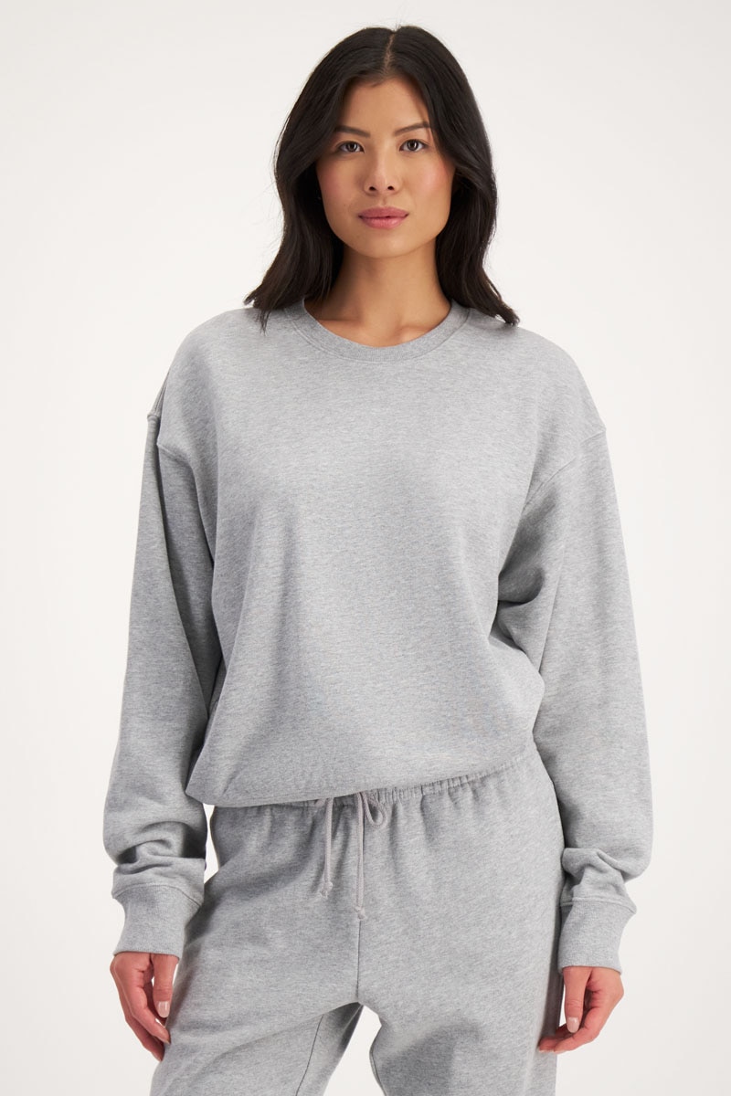 Sweats Cotton Pullover in Electric Marle