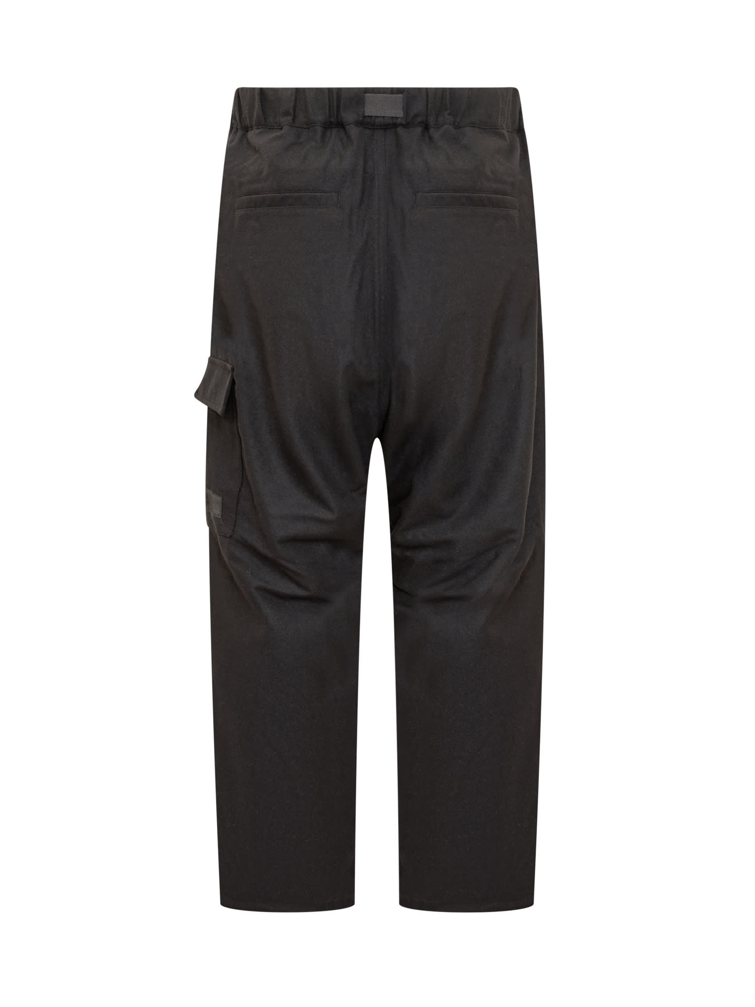 Cropped cargo trousers - Black