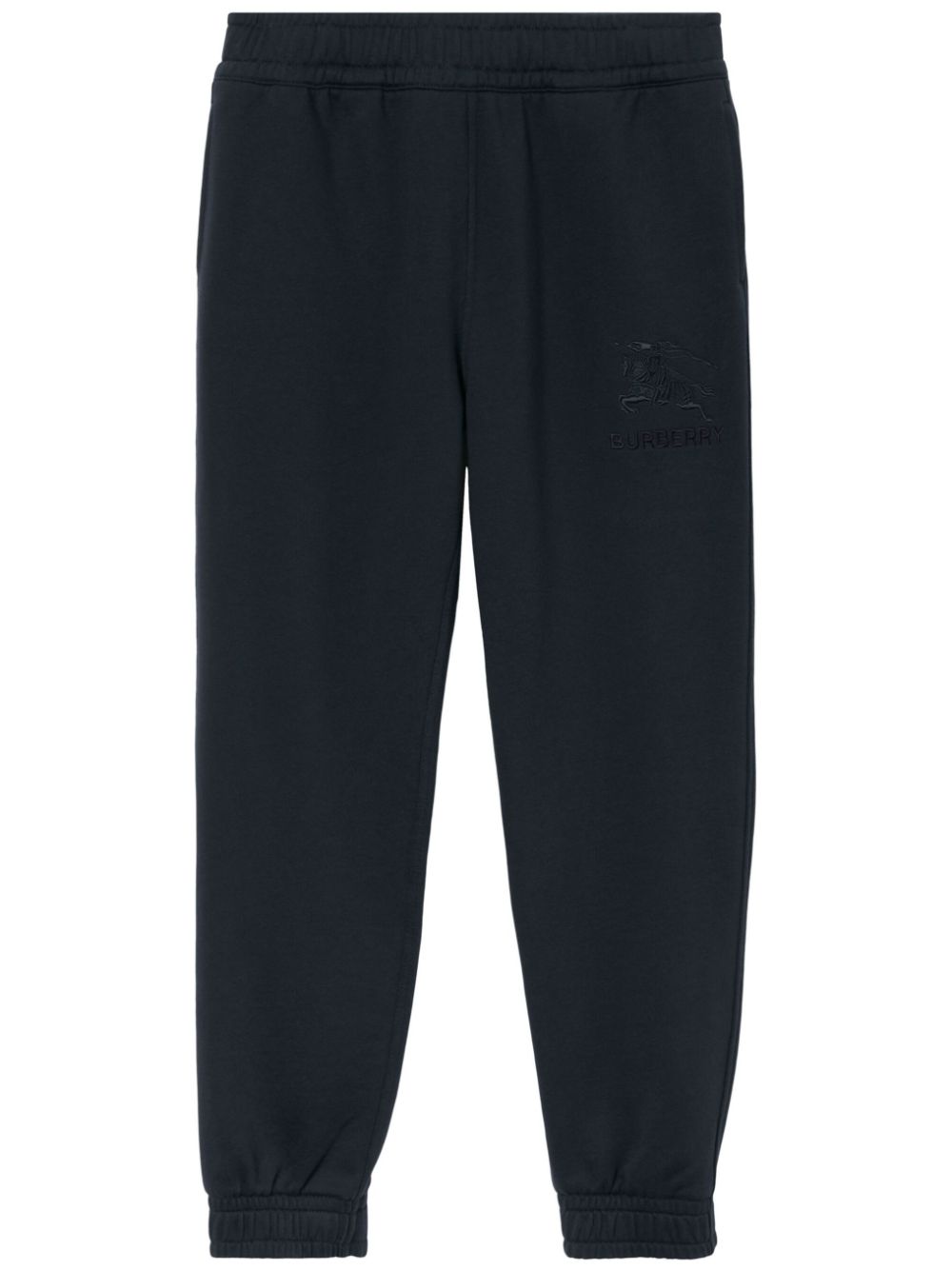 EKD-embroidered cotton track pants - Blue