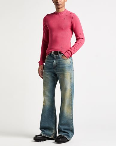 Man Sweater Magenta Size L Cotton