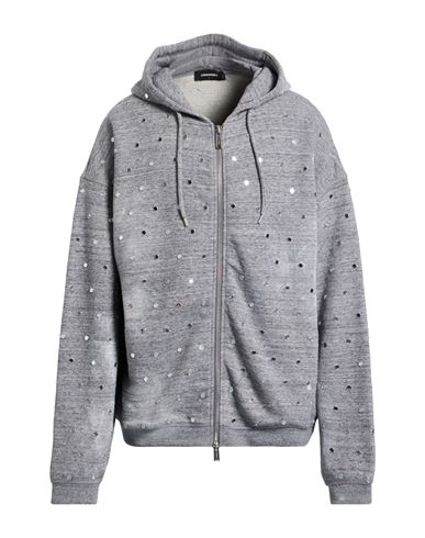 Man Sweatshirt Grey Size XS Cotton, Aluminum