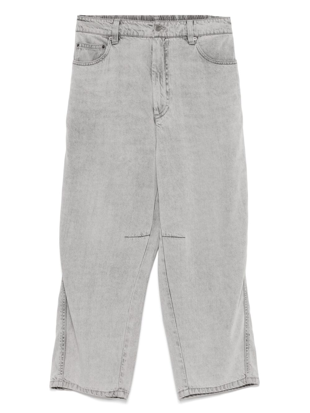 Drawstring zip-up jeans - Grey