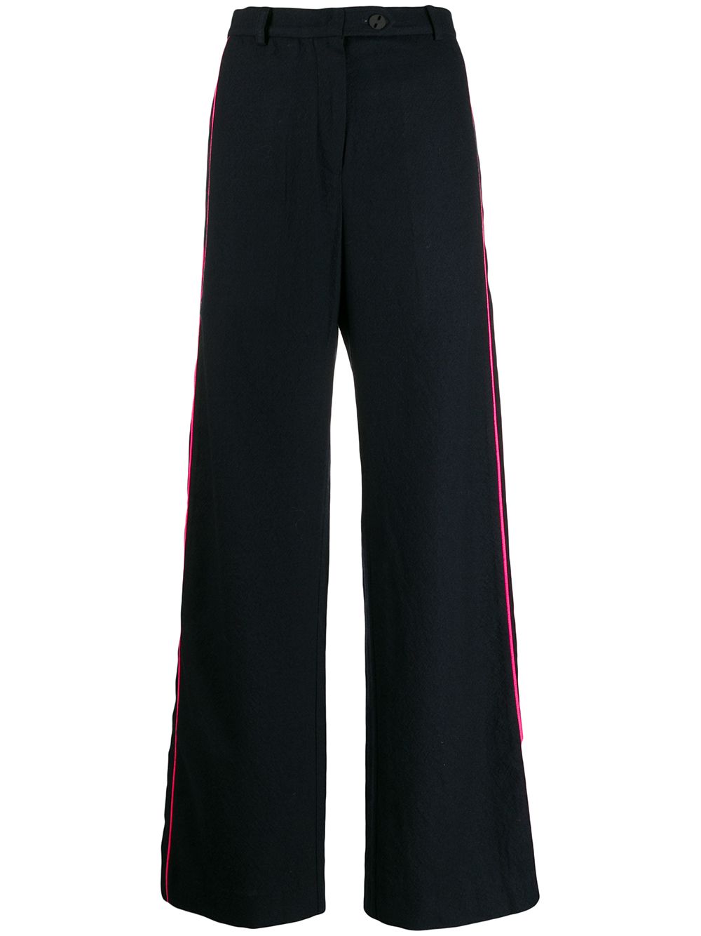 Side-stripe tailored trousers - Blue
