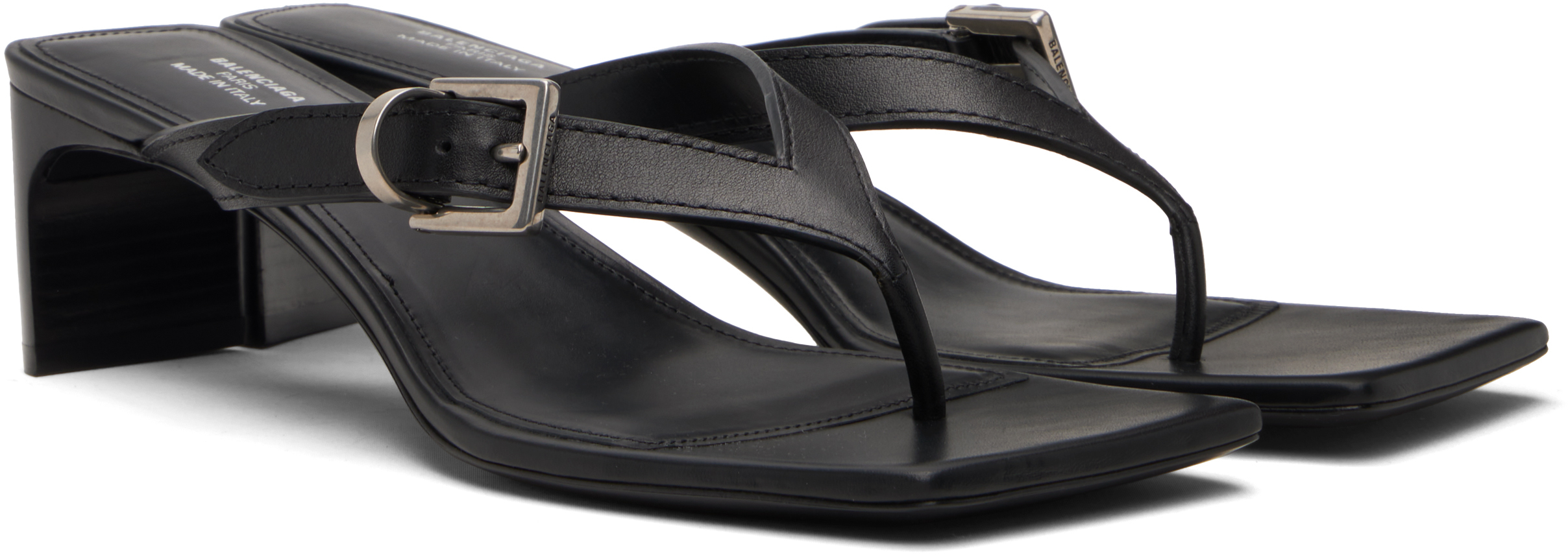 Black Bel Air Heeled Sandals