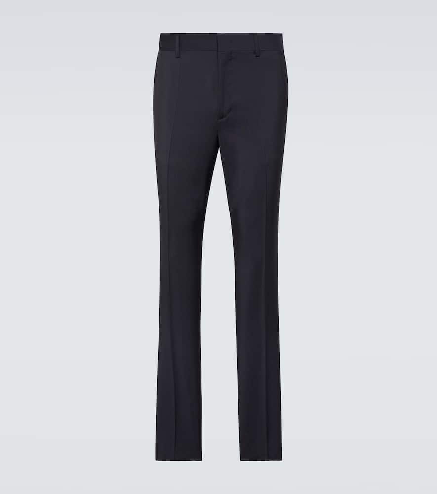 Wool and mohair straight pants
