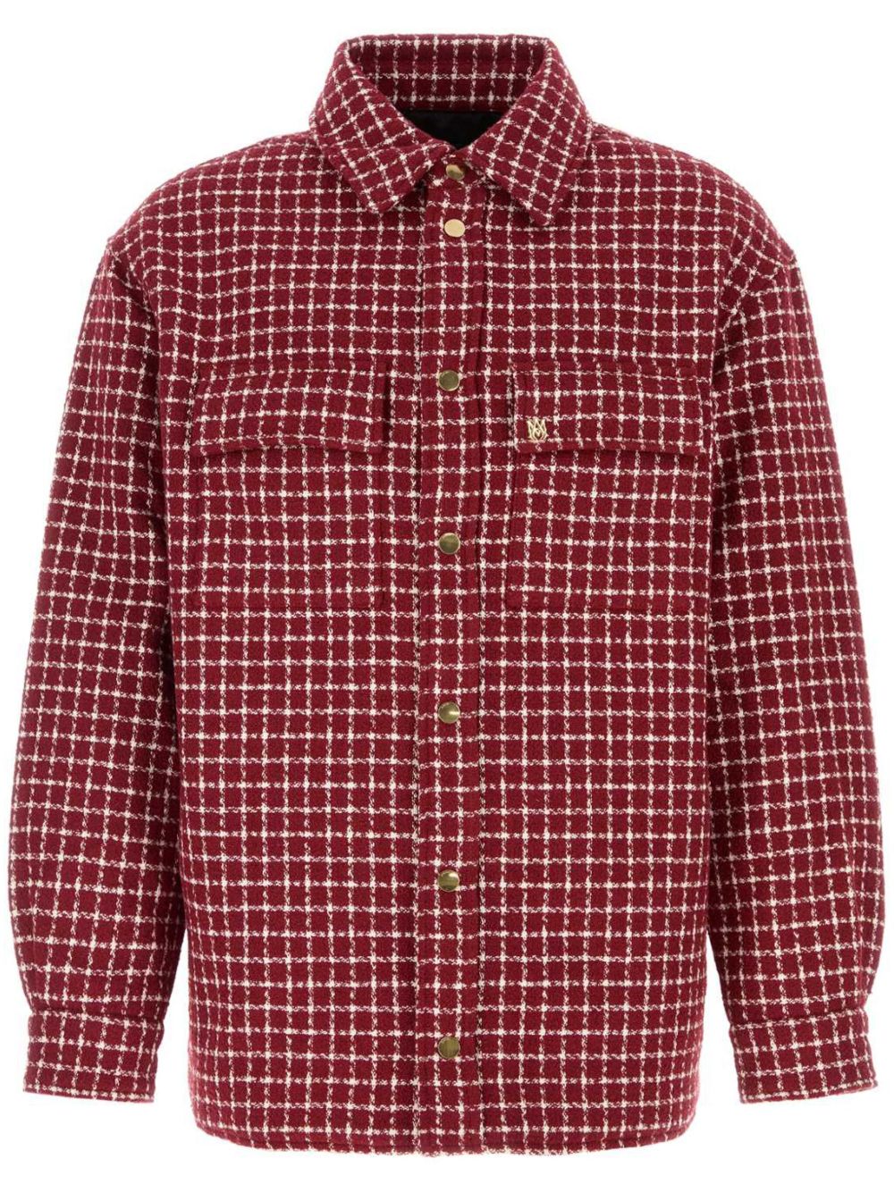 Bouclé shirt jacket - Red