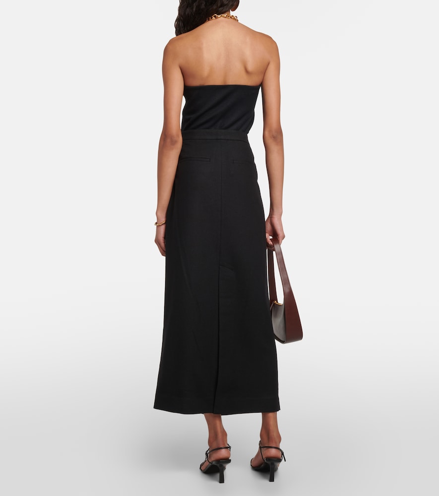 Flannel maxi skirt