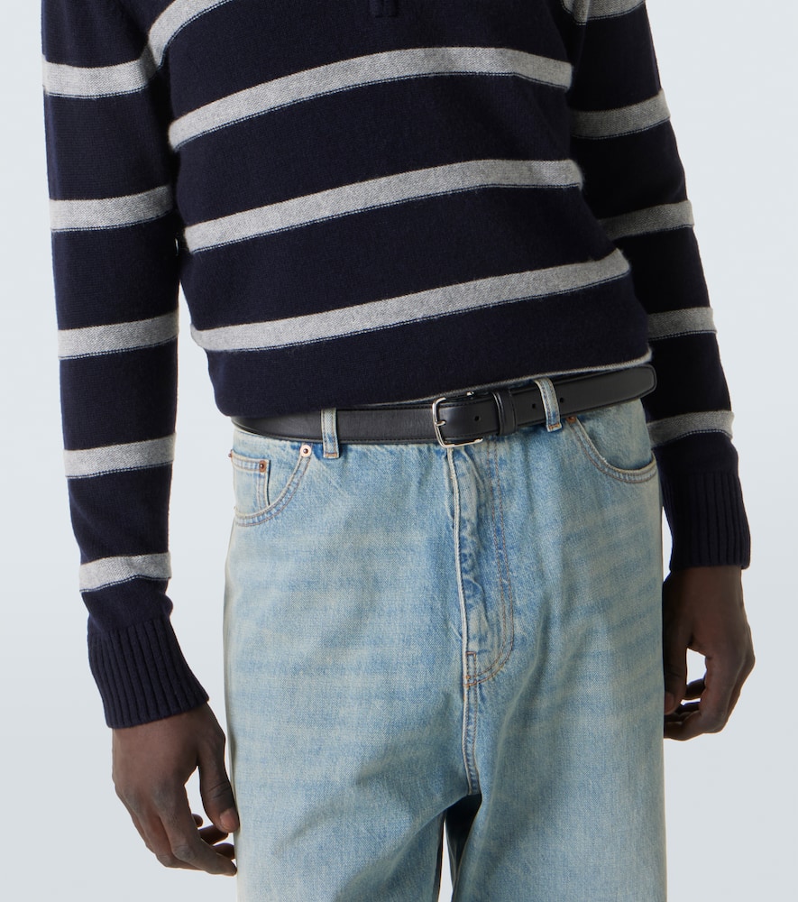 Wool and cashmere half-zip sweater