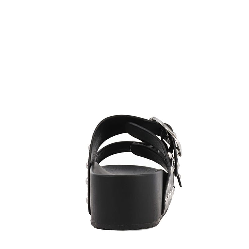 Women's Quennie Studded Platform Slide Sandals (Black)
