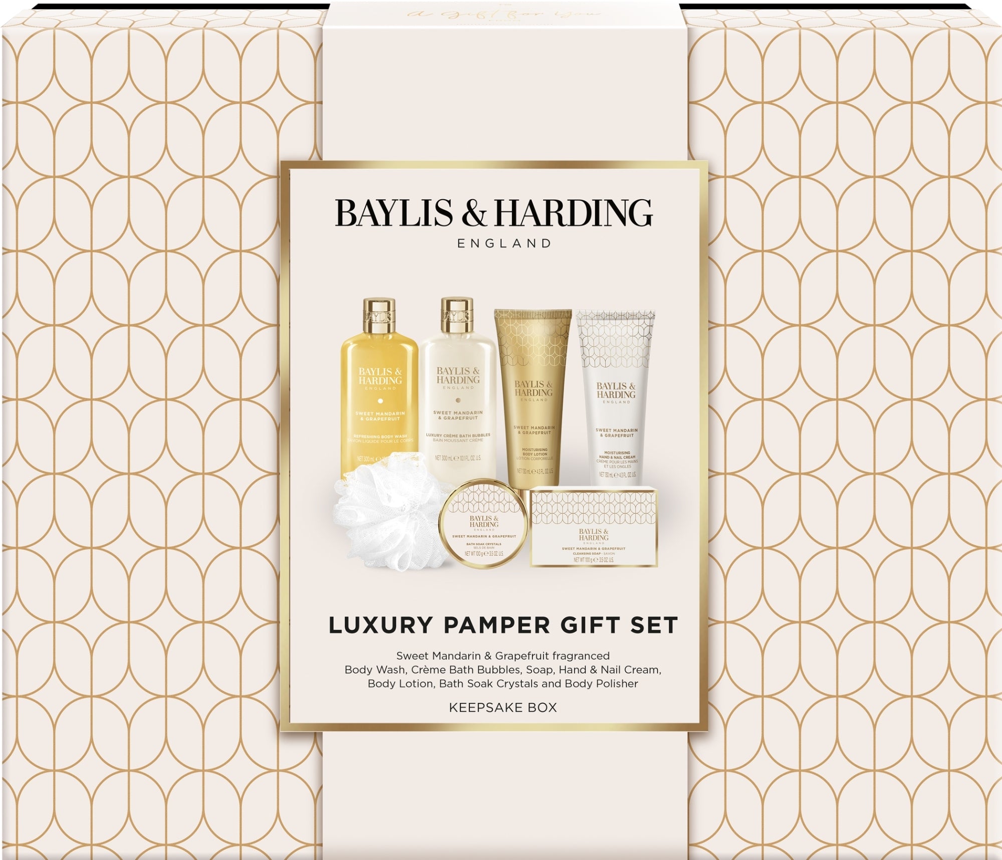 Set, 7 prodotti Baylis & Harding Sweet Mandarin & Grapefruità Luxury Pamper Gift Set
