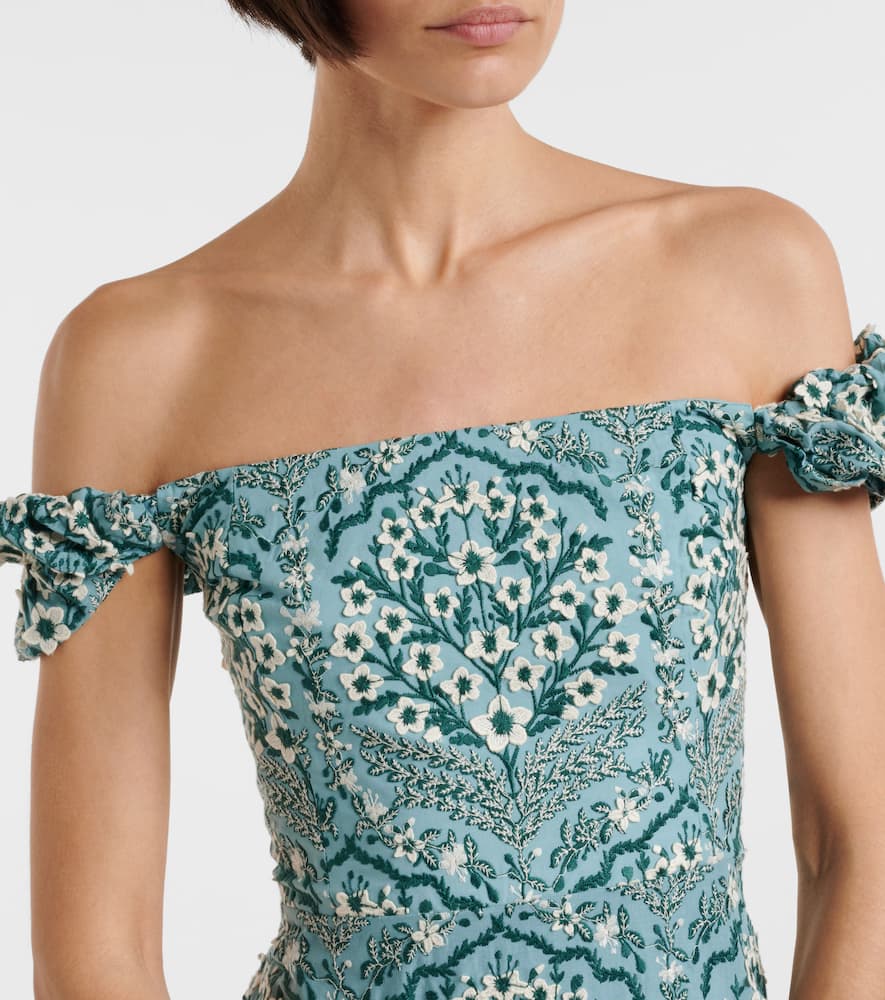 Siembra embroidered cotton midi dress