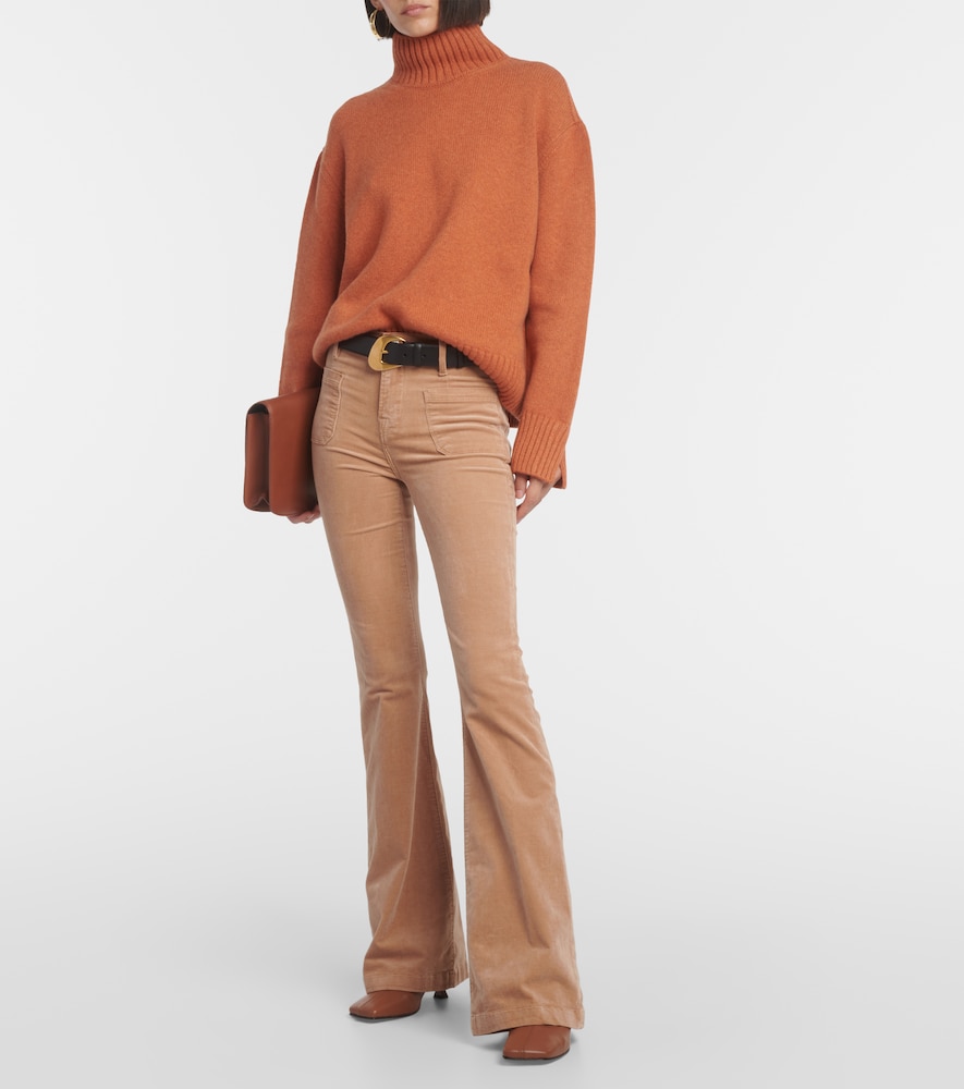 High-rise flared jeans
