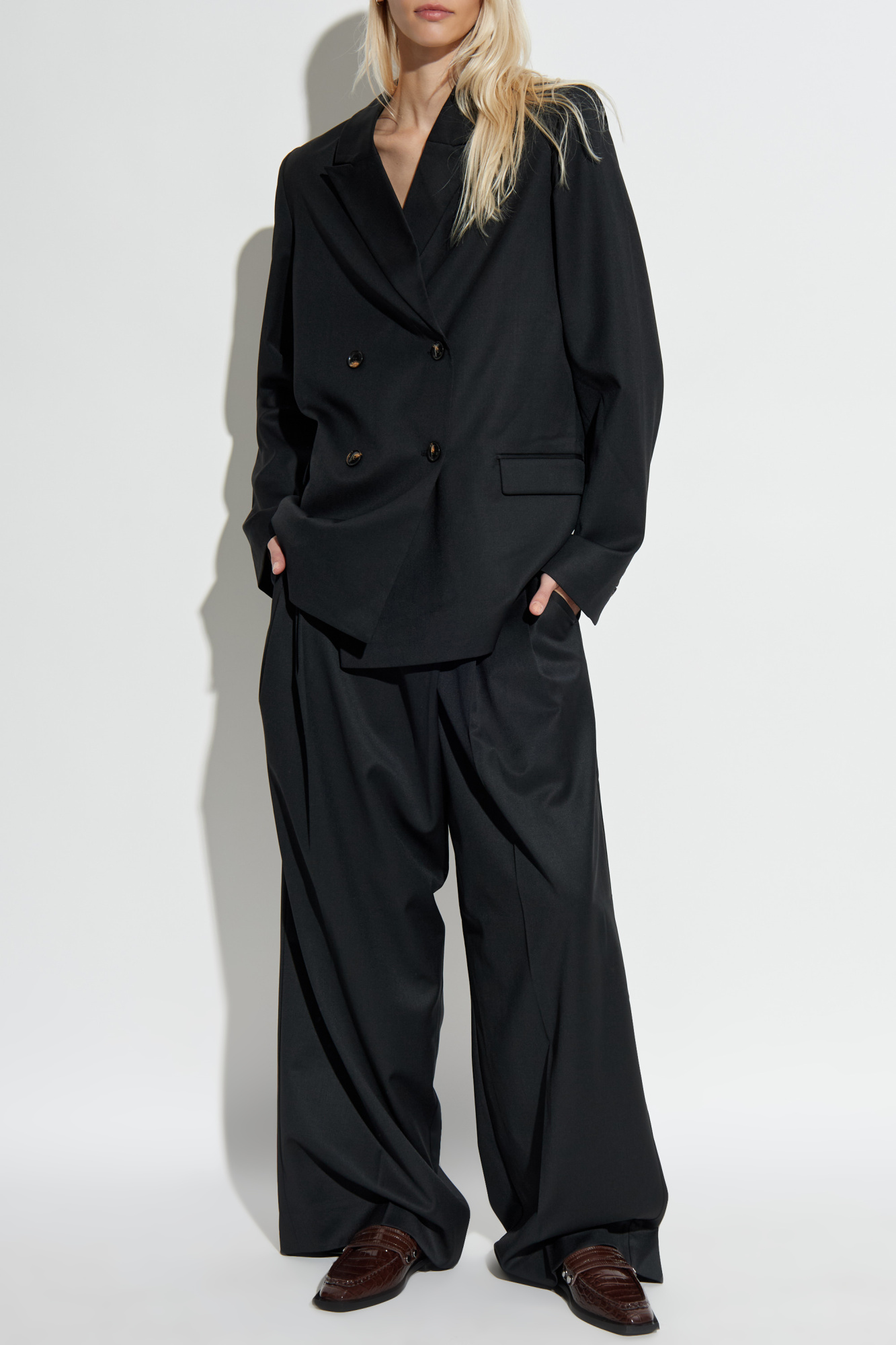 Double-breasted Blazer, Women's, Black