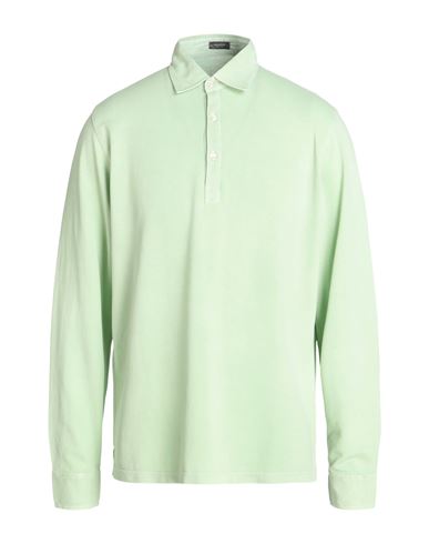 Rossopuro Man Polo shirt Light green Size 4 Cotton