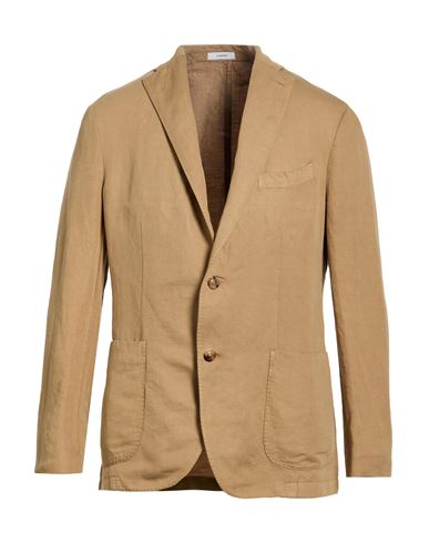 Man Blazer Camel Size 42 Cotton, Linen