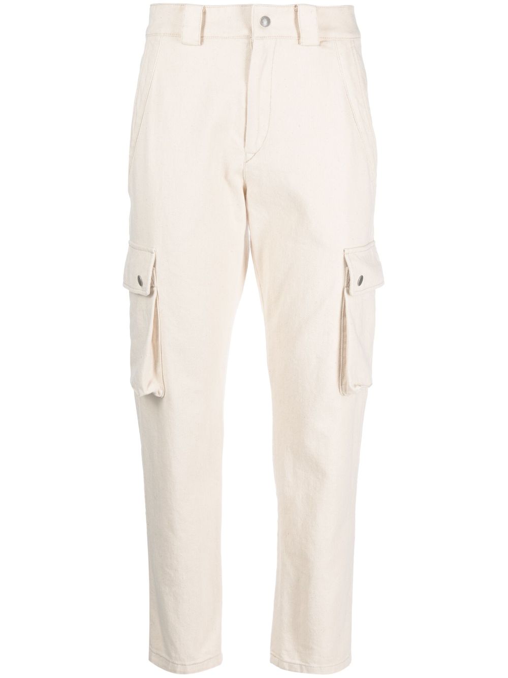 Low-rise cropped cargo pants - Brown