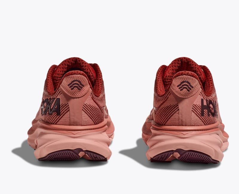HOKA Women's Clifton 9 Shoes in Rust/Earthenware