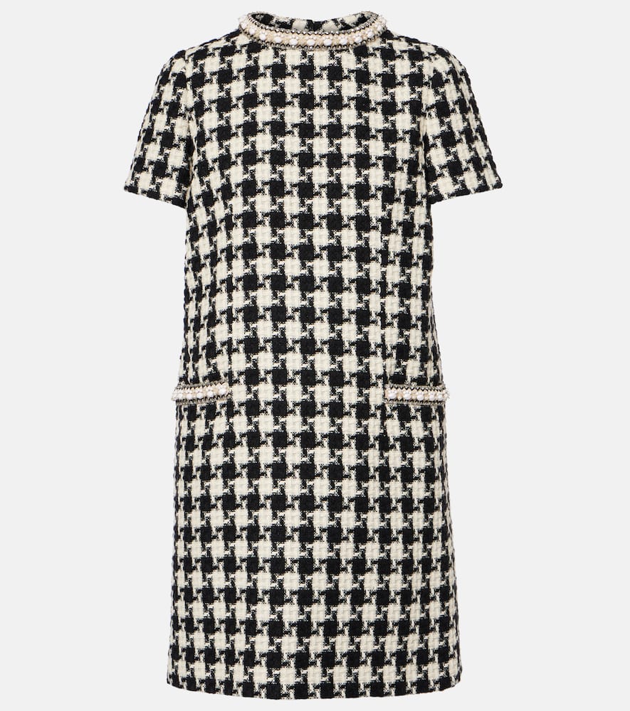 Embellished tweed minidress